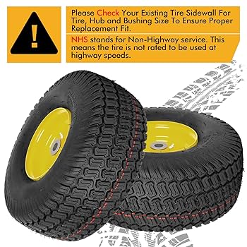 Amazon.com: (2 Pack) WEIZE 15x6.00-6 Tubeless Tire and Wheel